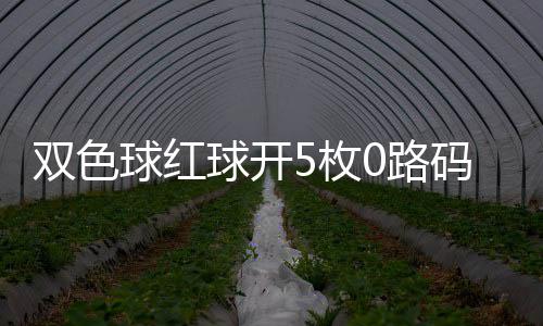 5枚码 球红球开双色首次头奖今年0路空开